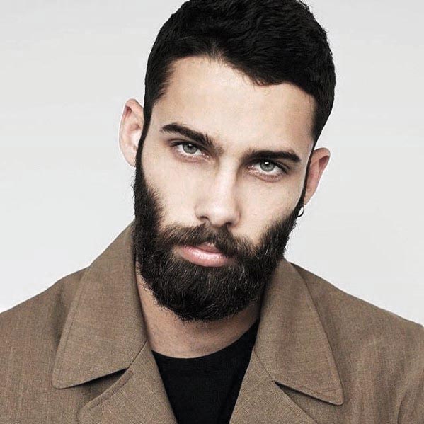 Nice Black Short Haircuts With Beard Styles For Males