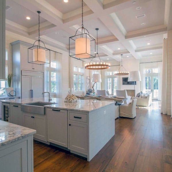 Nice Coffered Ceiling Interior Kitchen Design Ideas