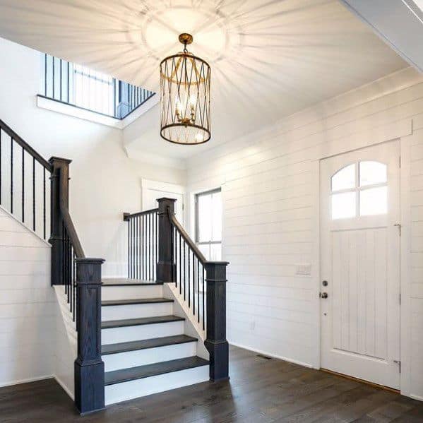 wrought-iron caged light fixtures