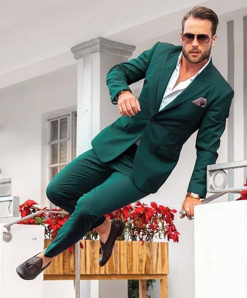 Nice Green Suit Mens Wear