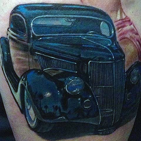 Nice Hot Rod Tattoo Guys Arms