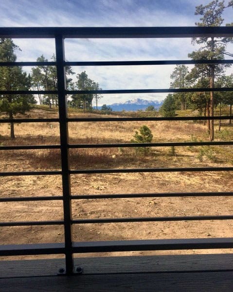 bold black metal railing