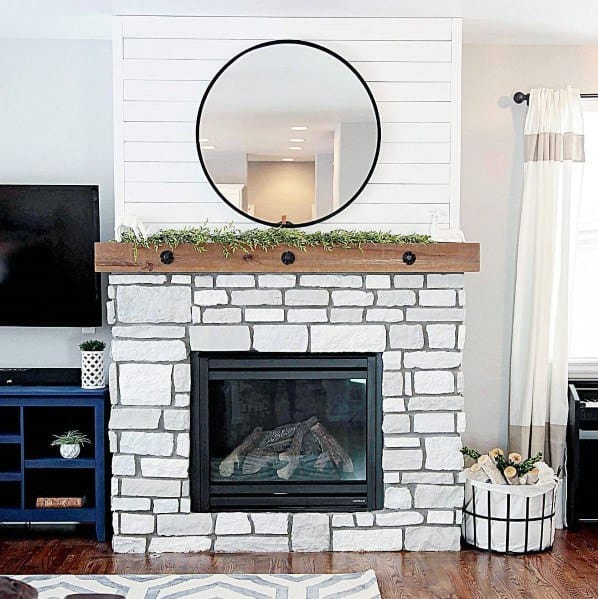 Nice Painted Fireplace Stone Ideas