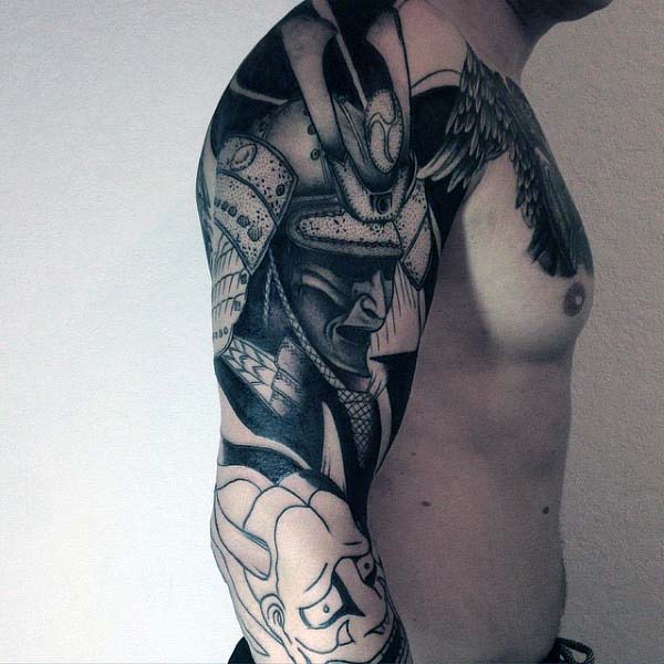 Nice Samuari Mens Full Sleeve Tattoos