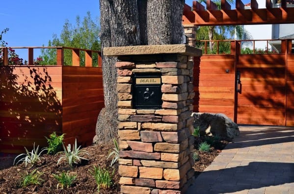 rustic cobblestone mailbox exterior