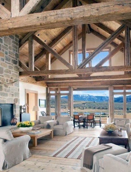 Nice Vaulted Ceiling Interior Ideas Living Room Area