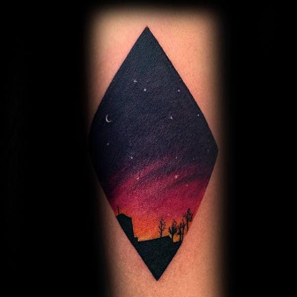 Night Sky Small Unique Tattoos For Gentlemen