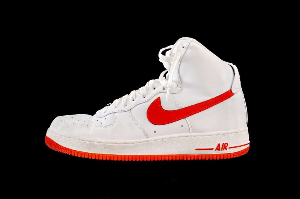 A Nike Air Top Air Force 1 pair of sneakers.