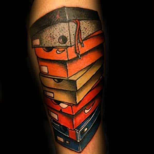 Nike Shoeboxes Mens Forearm Tattoo