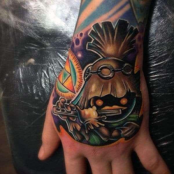 Nintendo Legend Of Zelda Guys Triforce Hand Tattoos