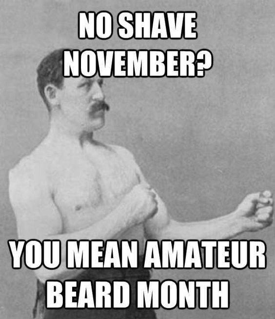 No Shave November You Mean Amatuer Beard Month Funny Beard Memes