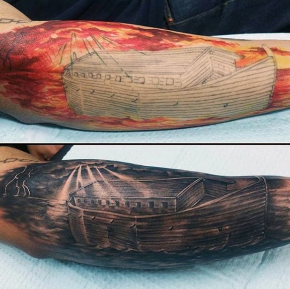 Noahs Ark Christian Male Tattoo Design