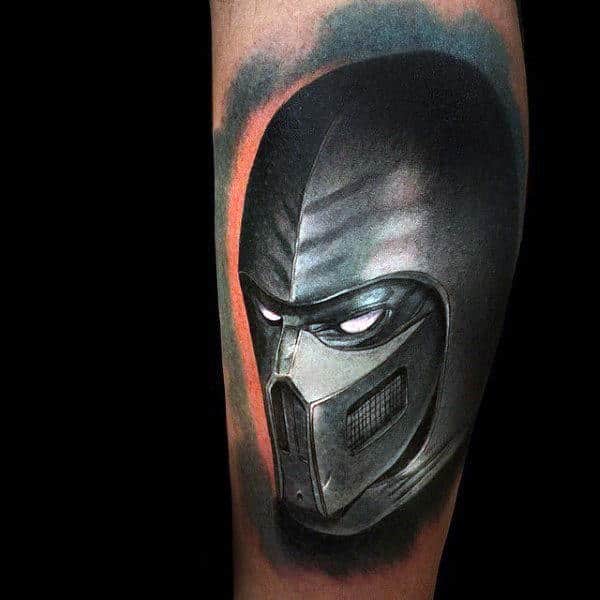 Noob Saibot From Mortal Kombat Mens Arm Tattoos