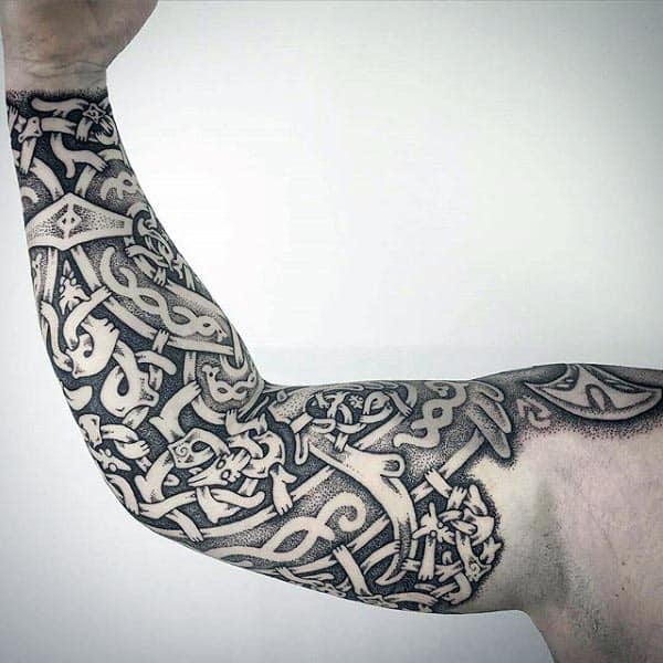 Norse Arm Cool Mens Tattoo Ideas