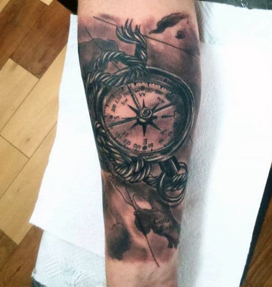 Norse Compass Tattoo Men