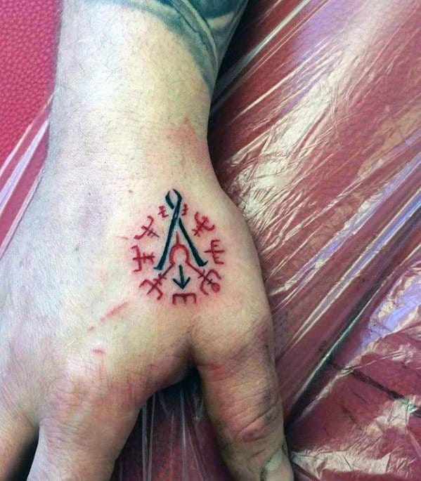 Norse Manly Simple Hand Tattoo Design Ideas For Men