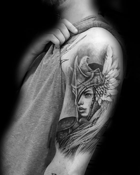 Norse Mythology Guys Valkyrie Tattoos On Arm