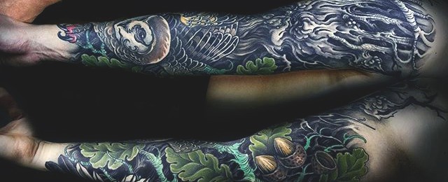 Oak Tree Tattoo Designs For Men