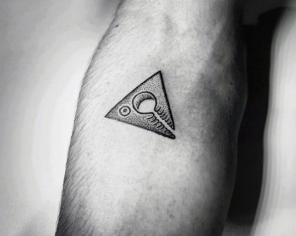 Ocean Wave Skull Quarter Sized Tattoo Ideas For Males