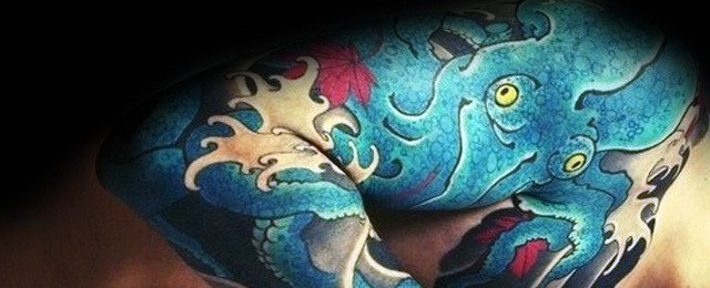 Octopus Sleeve Tattoo Designs For Men