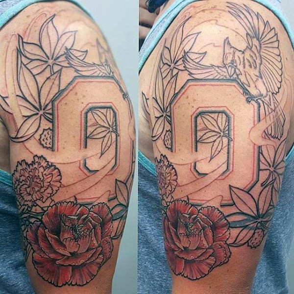 Ohio State Flower Tattoo