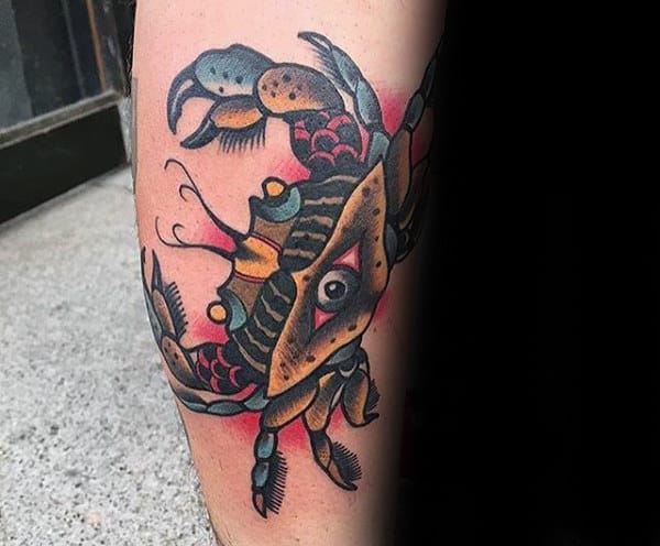 Old School Guys Crab Arm Tattoos