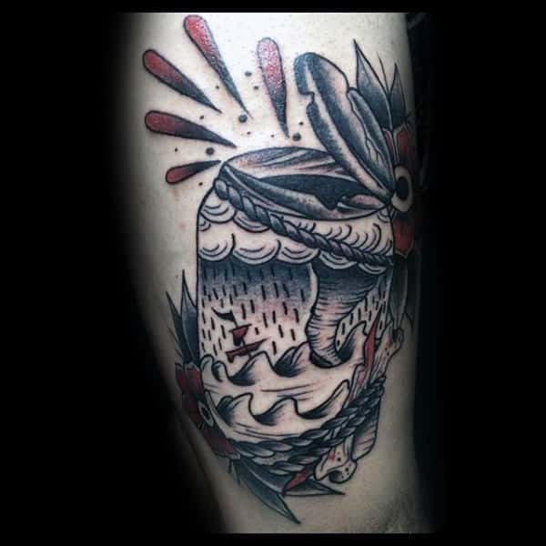 Old School Mens Tornado Arm Tattoos