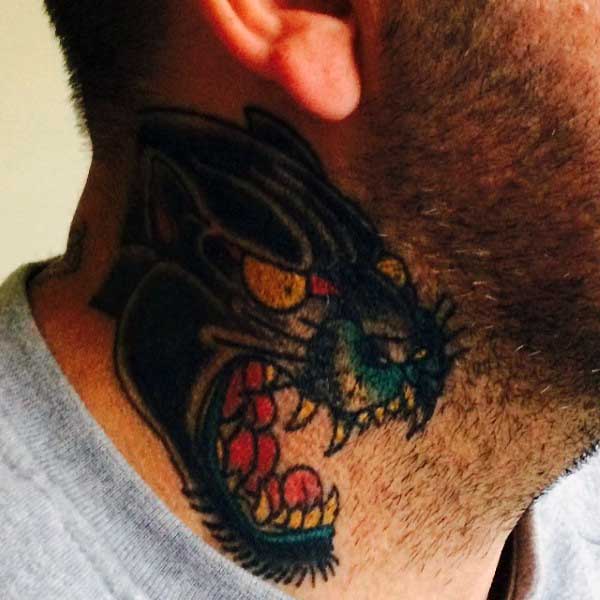 Old School Panther Mens Tattoos