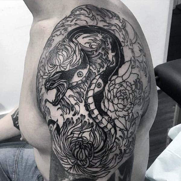 Old School Snake Nice Mens Arm Tattoo Ideas