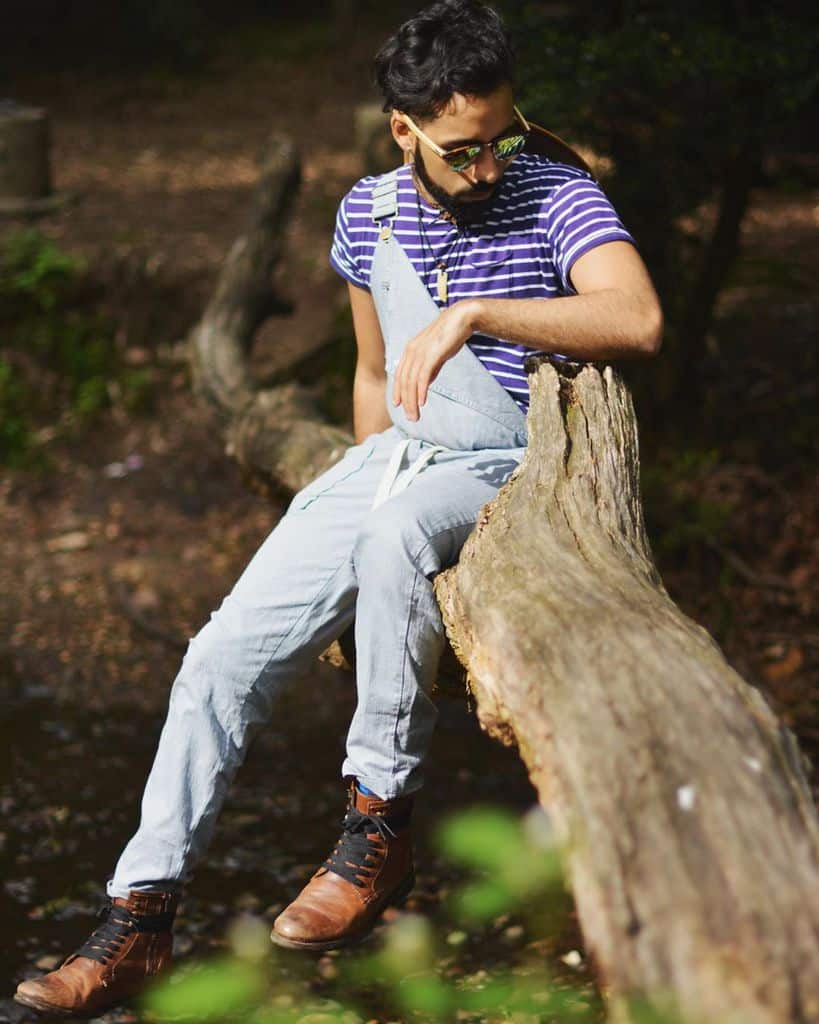 Old School Stripe Mens Overall