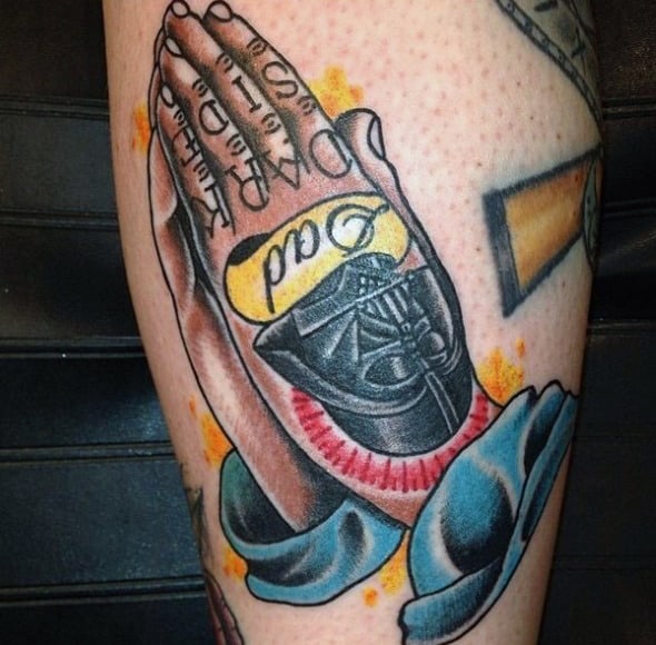 Old School Tattoos Male Hands Praying