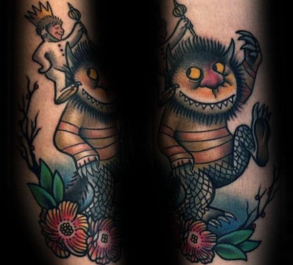 Old School Where The Wild Things Are Tattoo Ideas For Guys