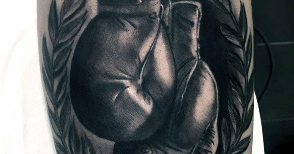 Olive Branch Boxing Gloves Mens Tattoos