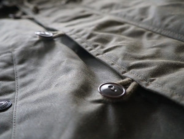 Olive Mens Mountain Ranger Parka Outer Loop Buttons