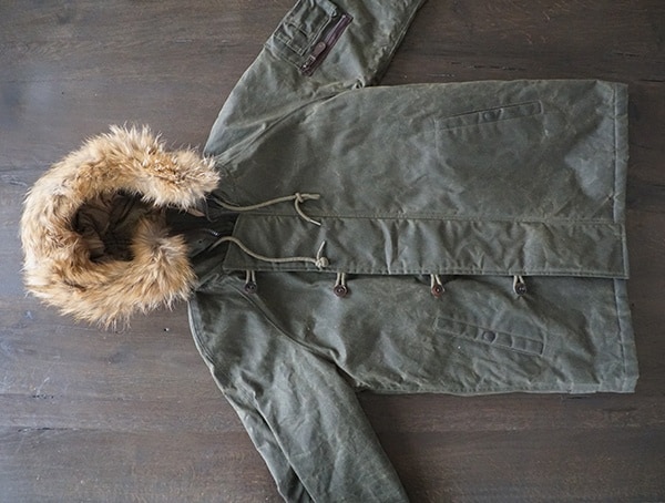Olive Waxed Cotton Military Cockpit Usa Mountain Ranger Parka For Men