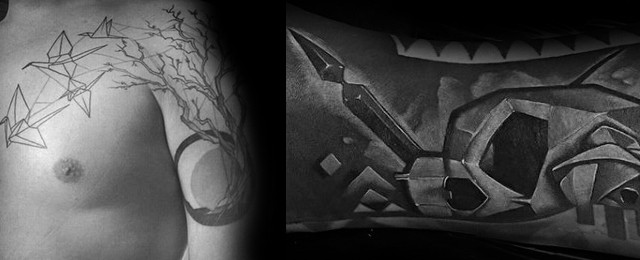Origami Tattoo Designs For Men