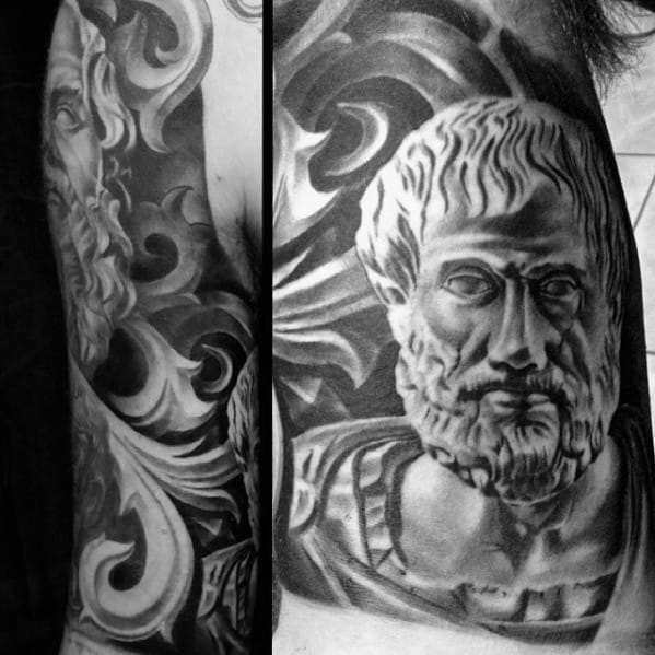 Ornate 3d Inner Arm Guys Socrates Tattoos