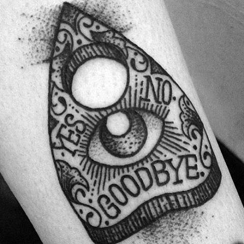 Ornate Male Planchette Tattoo Designs On Arm