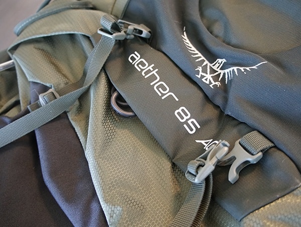 Osprey Aether Ag 85 Review Logo Detail Stiched In Backpack