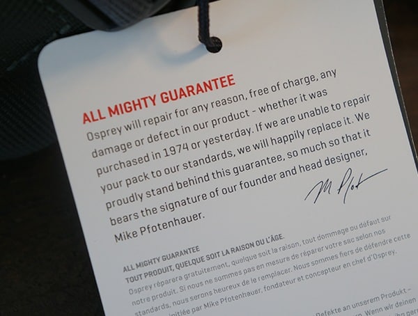 Osprey Pack All Mighty Gurantee