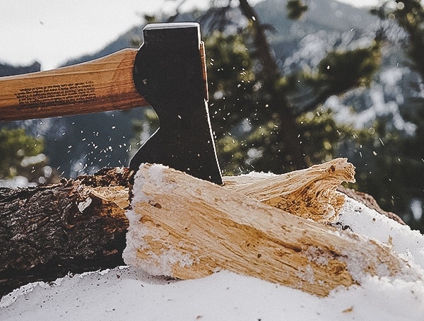 Outdoor Field Test Tree Cutting With Hults Bruk Akka Forester Axe