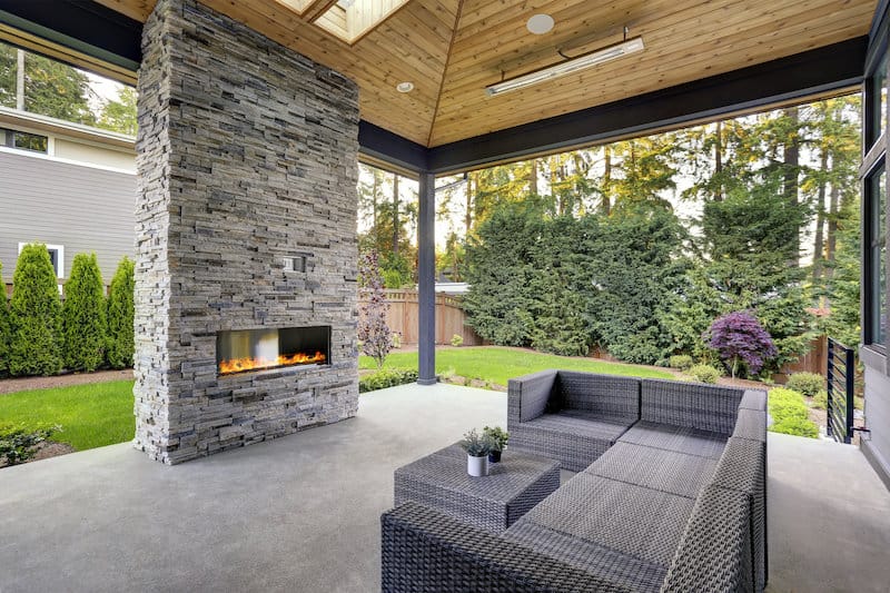 outdoor fireplace pergola
