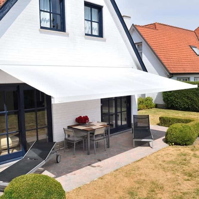 large white outdoor patio awning 