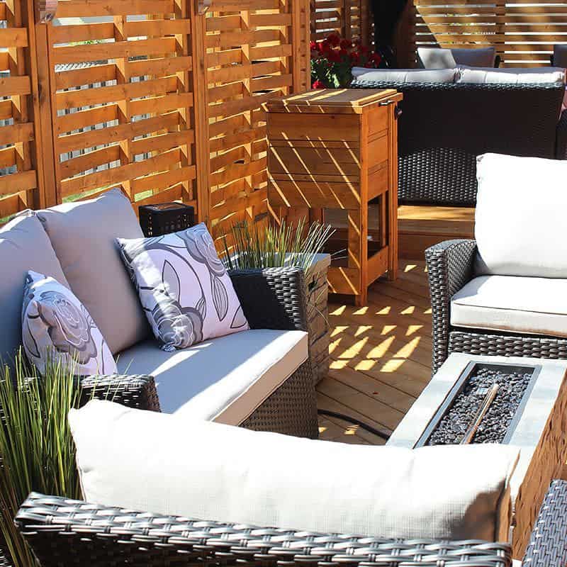 outdoor patio with fire pit 