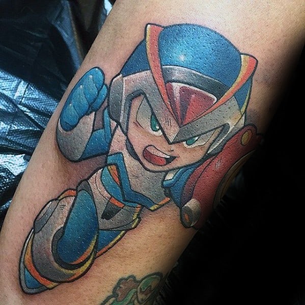 Outer Arm 3d Megaman Tattoo Ideas On Guys