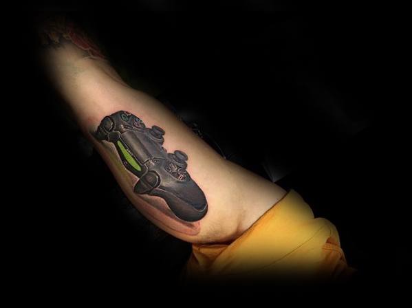 Outer Arm Guys Playstation Tattoo Deisgns
