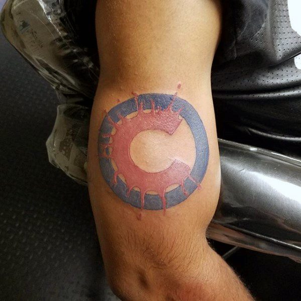 Outer Arm Guys Tattoo Ideas Chicago Cubs Designs
