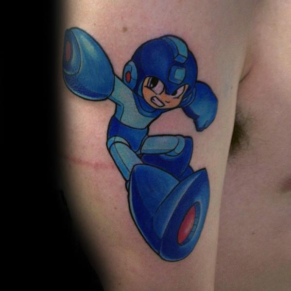 Outer Arm Male Megaman Tattoo Design Inspiration