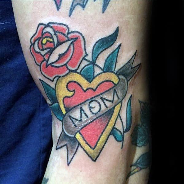 Outer Arm Mens Cool Traditional Mom Tattoo Ideas