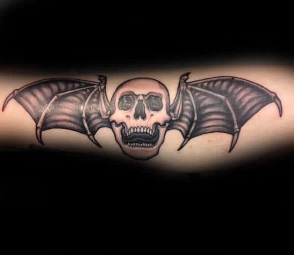 Outer Forearm Deathbat Tattoo Ideas For Men